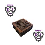 باکس هدیه چوبی 11در11 قفل دار - Image 2