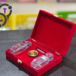 باکس هدیه مخمل دو آذین کوچک و هاونگ نقلی